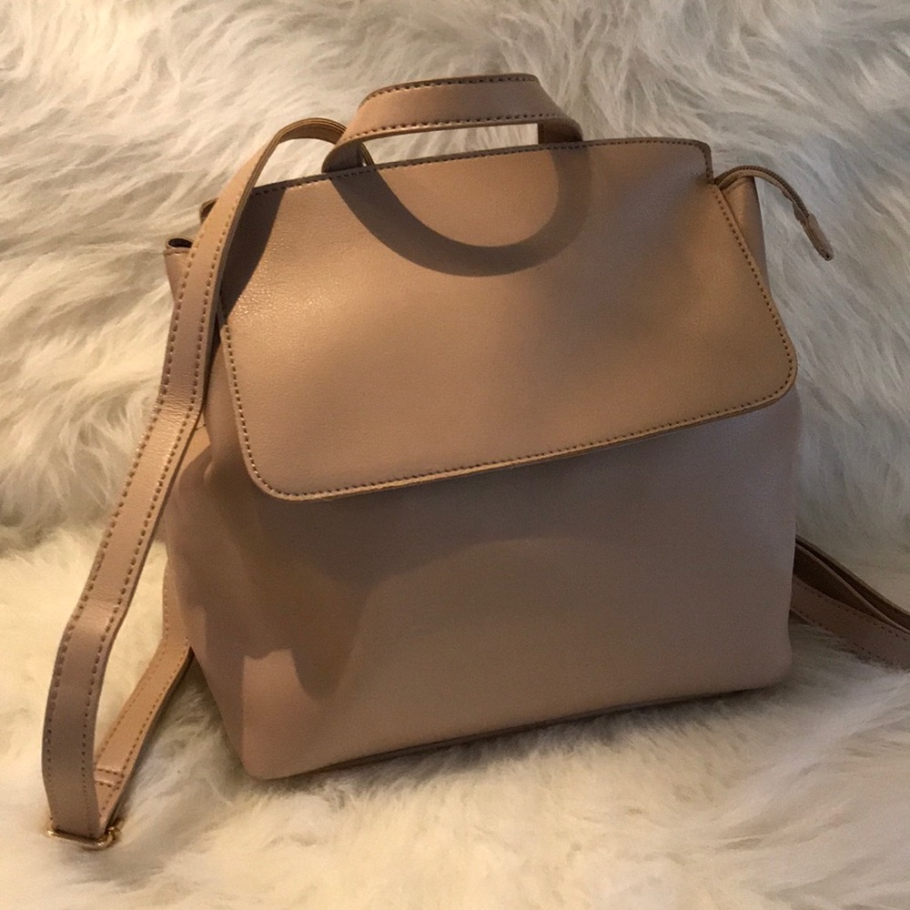 Tan back pack purse